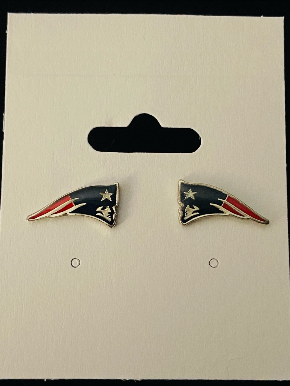 NFL New England Patriots Logo Post Earrings Hypo Allergenic